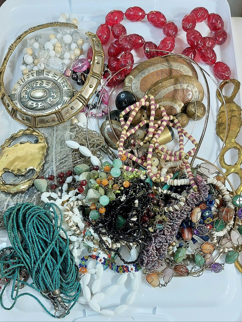 Crafts, Beads, Stone Harvesting Jewelry Lot